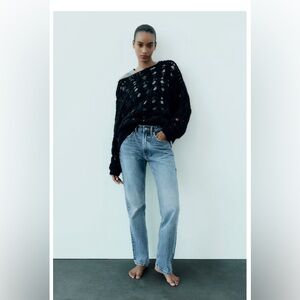 Zara high waisted straight jeans size 6